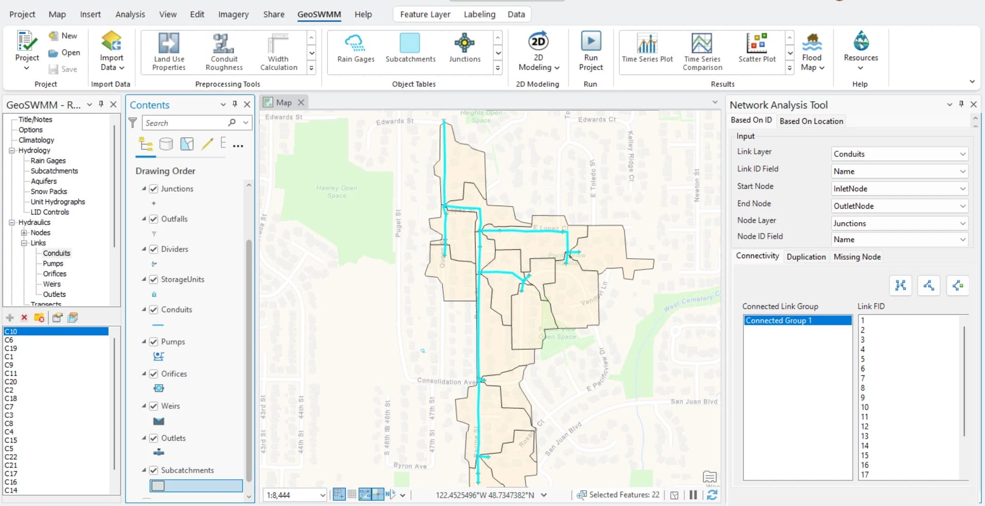 Land Use Properties interface
