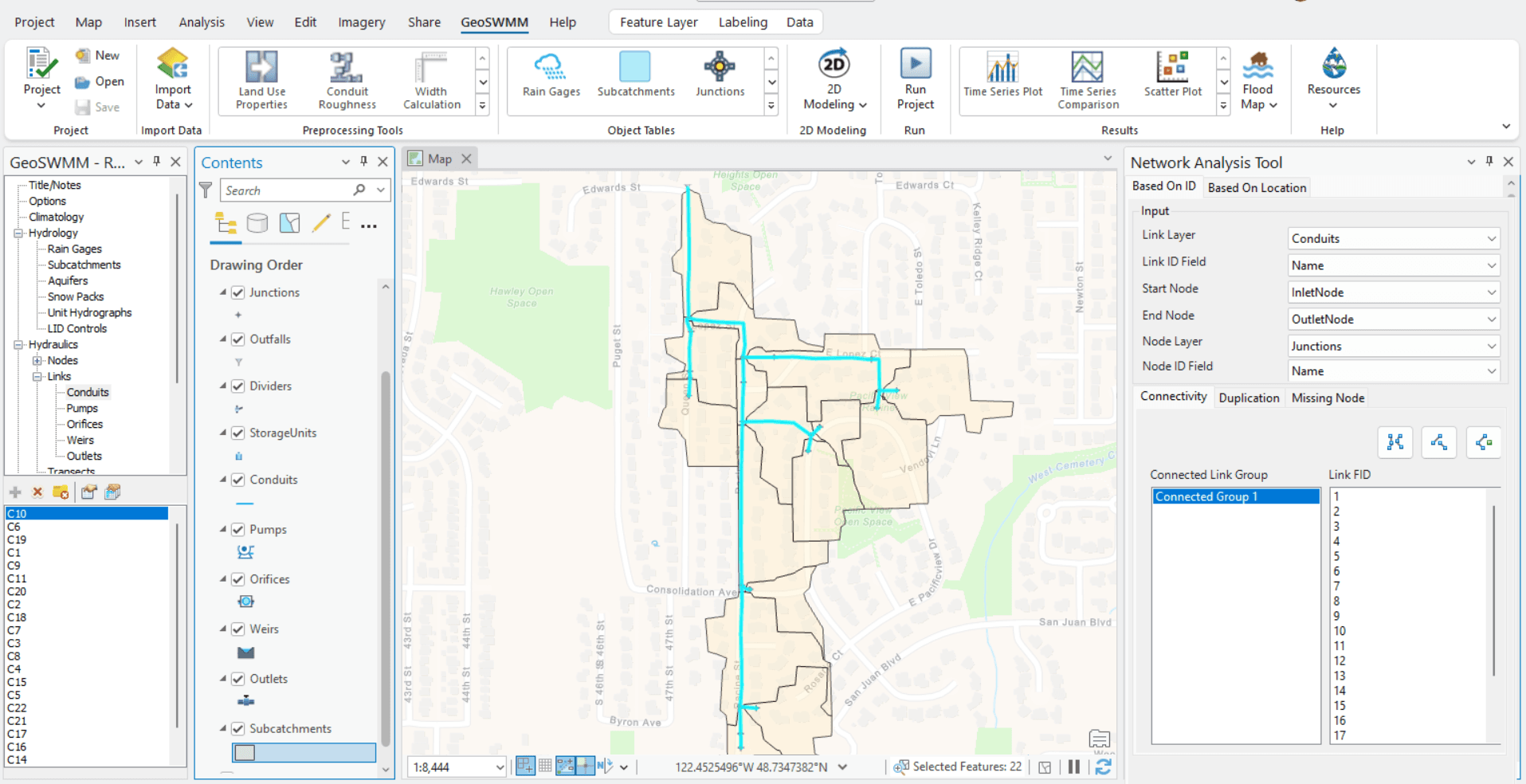 Land Use Properties interface