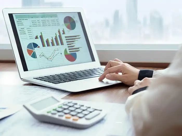 Analytics charts illustrating integrated asset reporting and decision support for water infrastructure