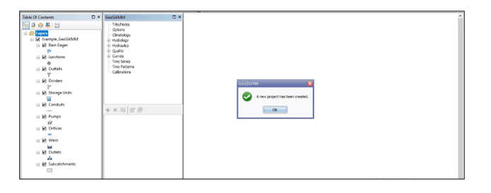 Fig.59: A new GeoSWMM Project in ArcMap