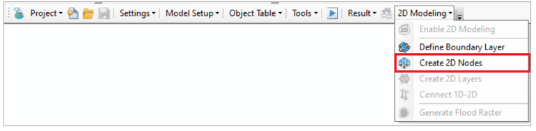 Fig.158: Create 2D Nodes option in 2D Modeling Tool list