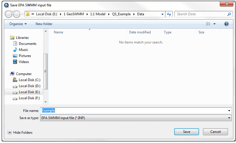 Fig 45: Model export dialog box