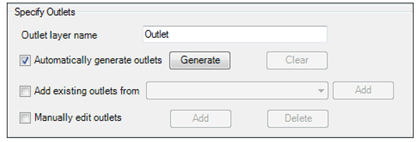 Fig.80: Options for Specifying Outlets