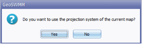 Fig 8: Project coordinate setting confirmation window