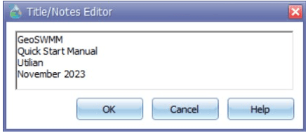 Fig. 12:  Project title editor