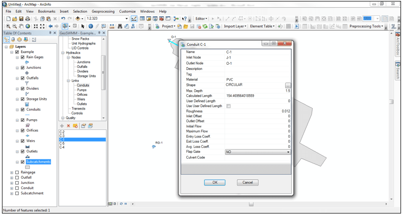 Fig 16: Property editor for conduit objects