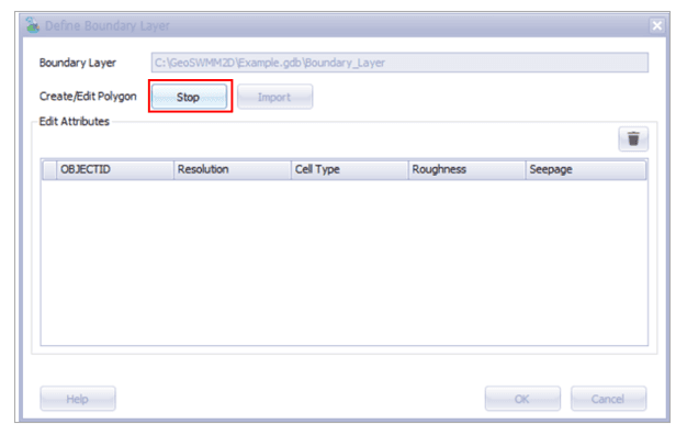 Fig.154: Stop edit from Define Boundary Layer Tool window