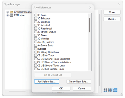 Fig 69: Style References window