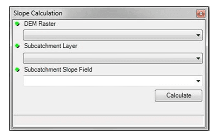 Fig.97: Subcatchment Slope Calculation Tool window