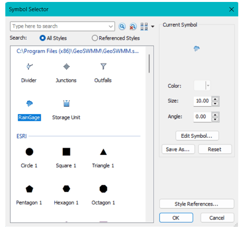 Fig 72: Symbol Selector window