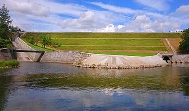 Infrastructure showing flood management modeling with GeoSWMM