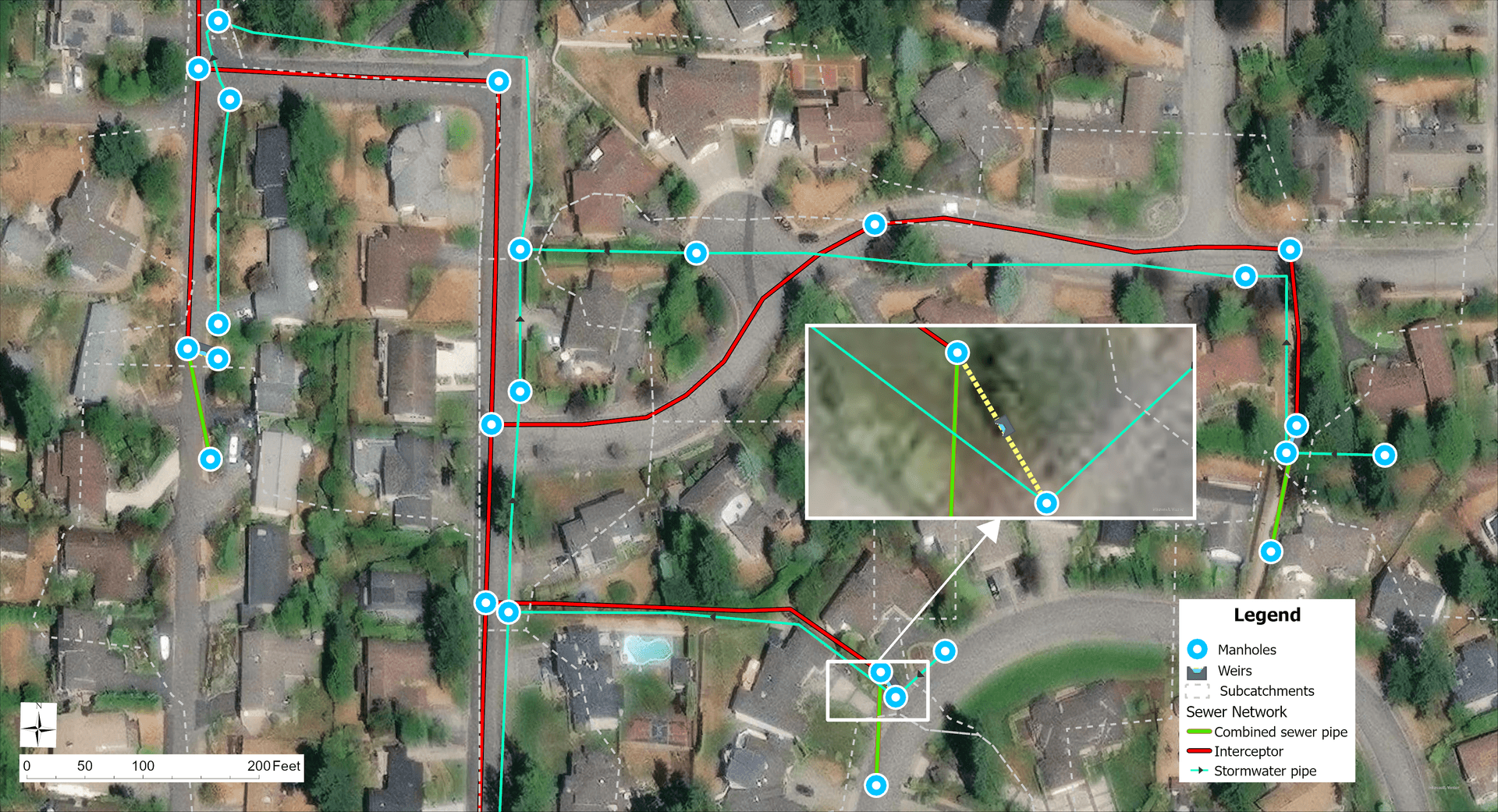 GeoSWMM Sanitary Sewer Design Sanitary sewer system modeling in GeoSWMM used for wastewater collection design and inflow and infiltration analysis
