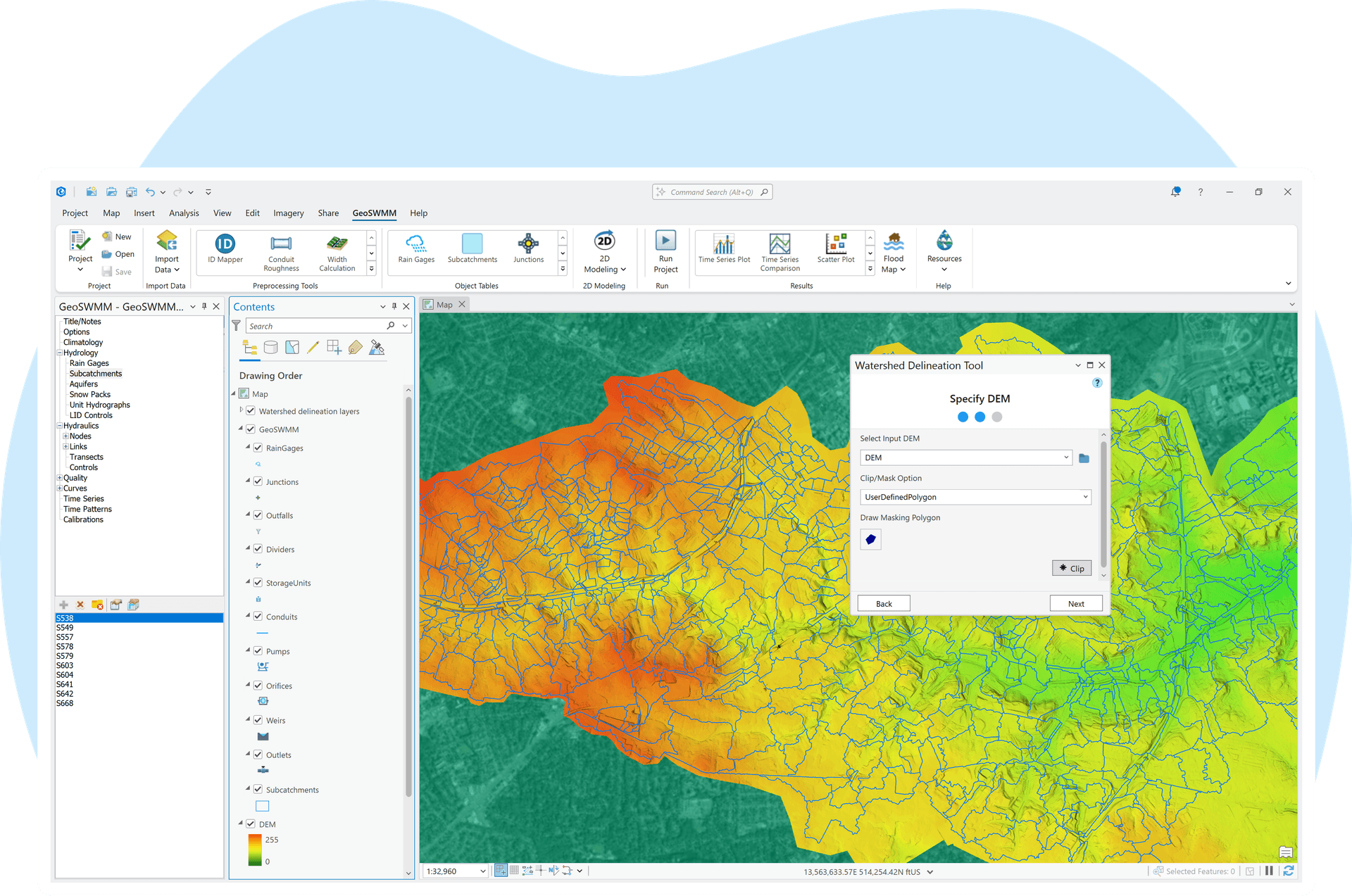 GeoSWMM Watershed Delineation A GeoSWMM tool for watershed boundary delineation and hydrologic modeling
