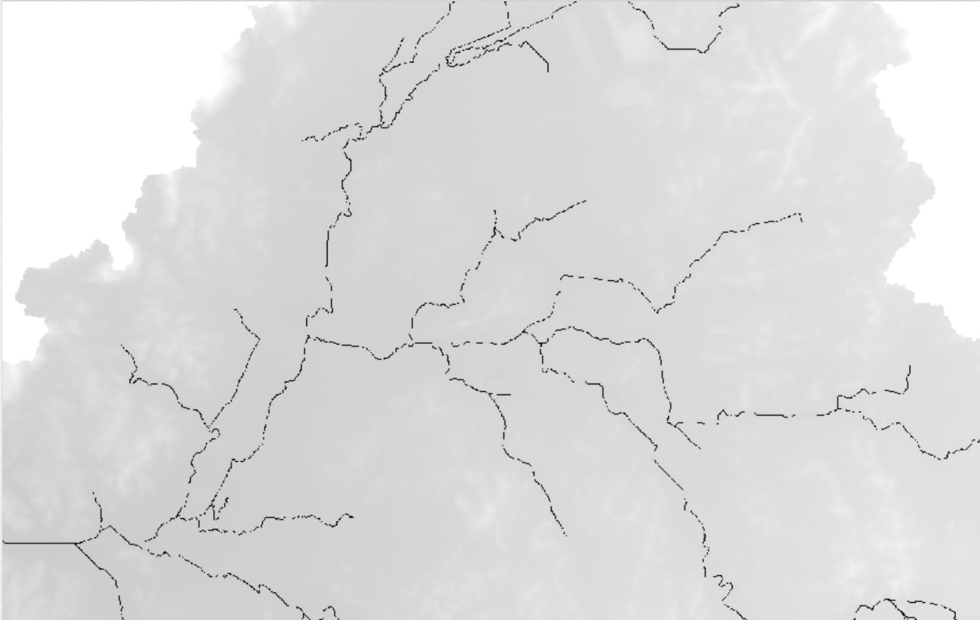 Figure 6.12 : Stream Burning DEM