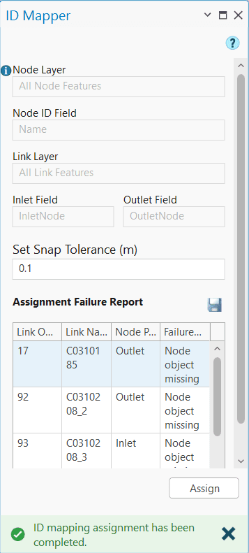 Figure 6.16 : ID Mapper Tool window