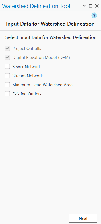 Figure 6.2: Initial tool configuration window