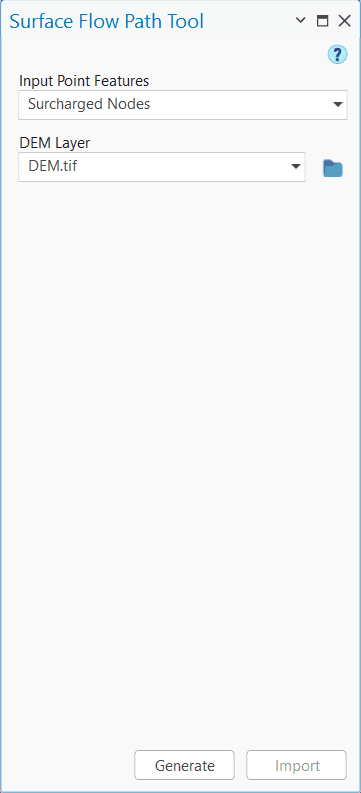 Figure 6.39 : Surface Flow Path Tool Window