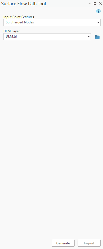 Figure 6.49 : Surface Flow Path Tool Window