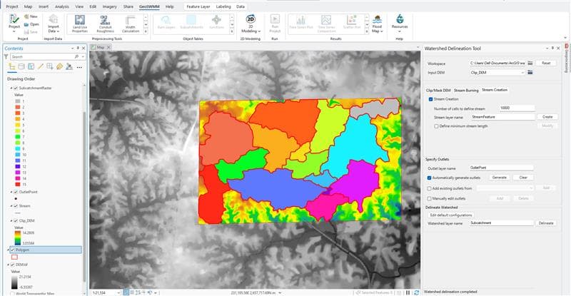Fig.88: Result of catchment Delineation
