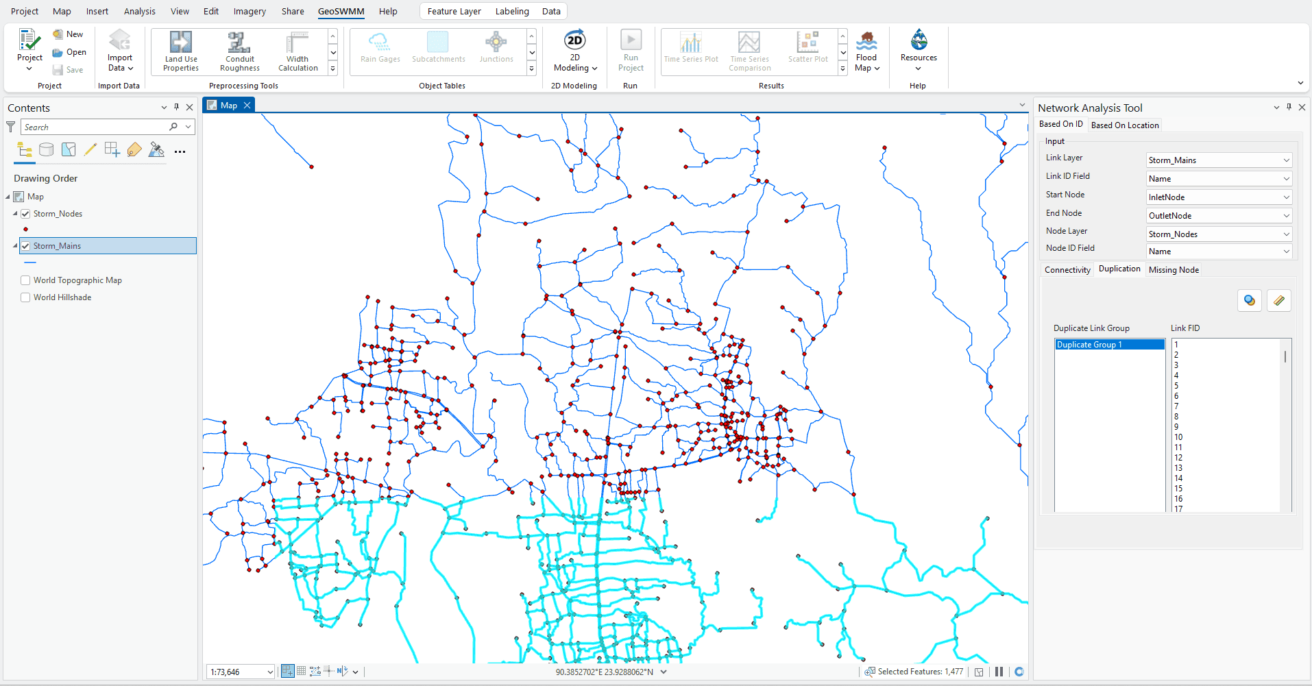 Fig no-93-Checking of duplicate items in the Network Analysis Tool -1914-1001.png