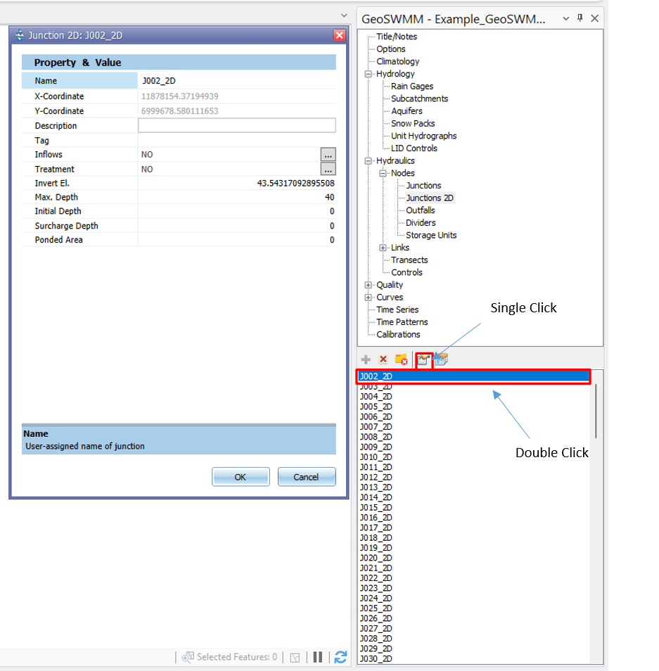 Double-clicking on the 2D object category