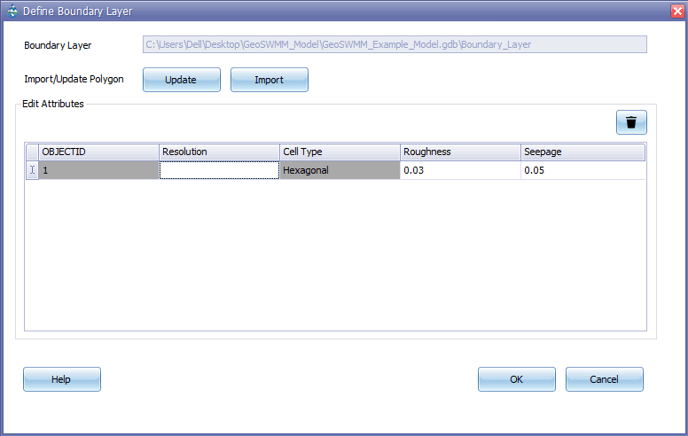 Figure 11.16 : Edit Attributes for each Boundary Layer feature in Tool window