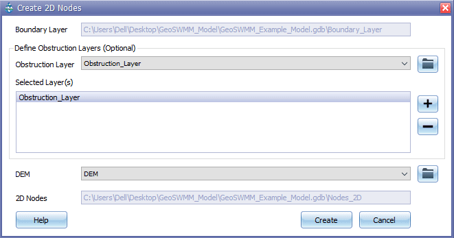 Figure 11.20 : Create 2D Nodes Tool window