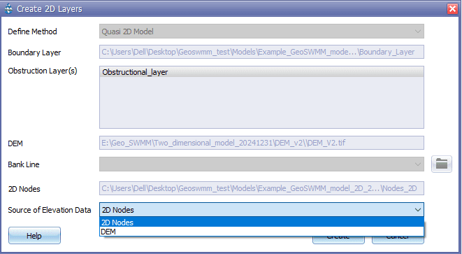 Figure 11.23 : Source of Elevation Data assignment