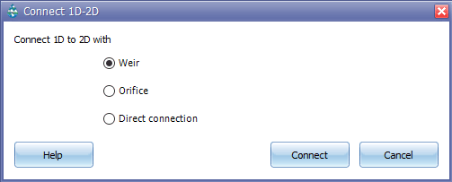 Figure 11.25 : Connect 1D-2D Tool window