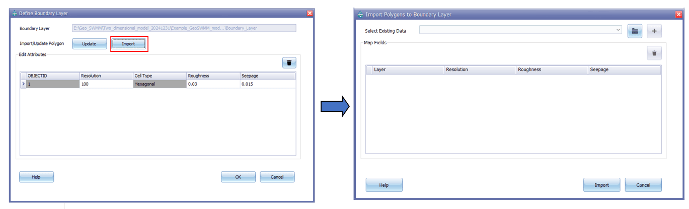 Figure 11.8 : Import Polygon Layer as Boundary Layer