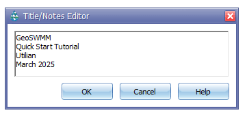 Figure 2.11: Project title editor