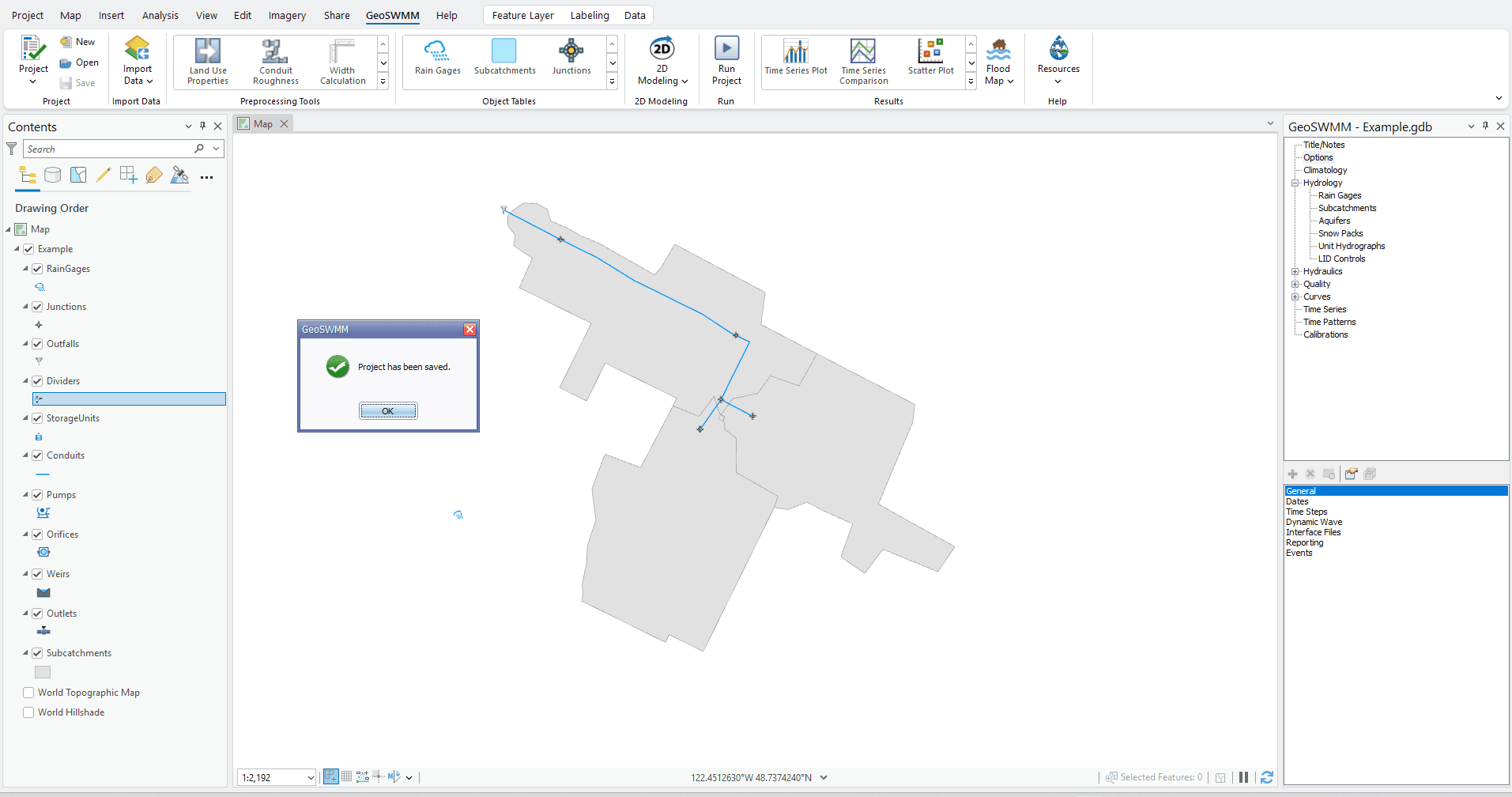 Figure 2.13: Project save notification