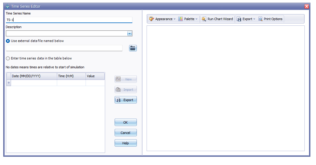 Figure 2.17 : Time Series editor