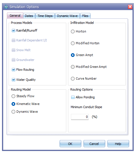 Figure 2.20 : General page settings in Options editor