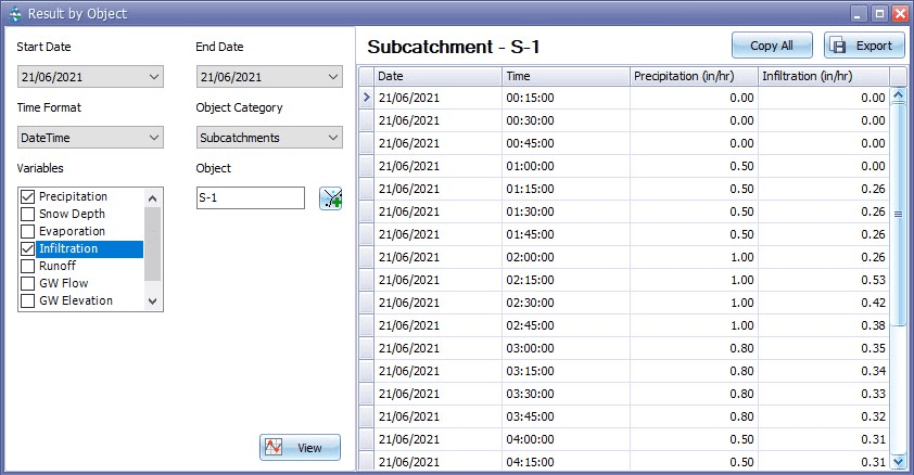 Figure 2.34 :Result Table manager