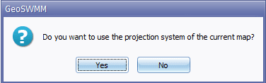 Figure 2.6 : Project coordinate setting confirmation window