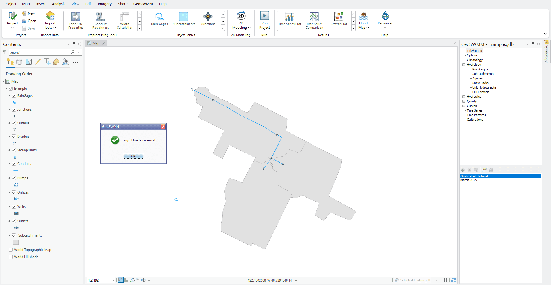 Figure 4.7 : Project save notification