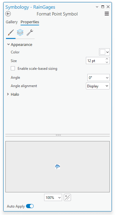 Figure 5.7 : Symbology selector window