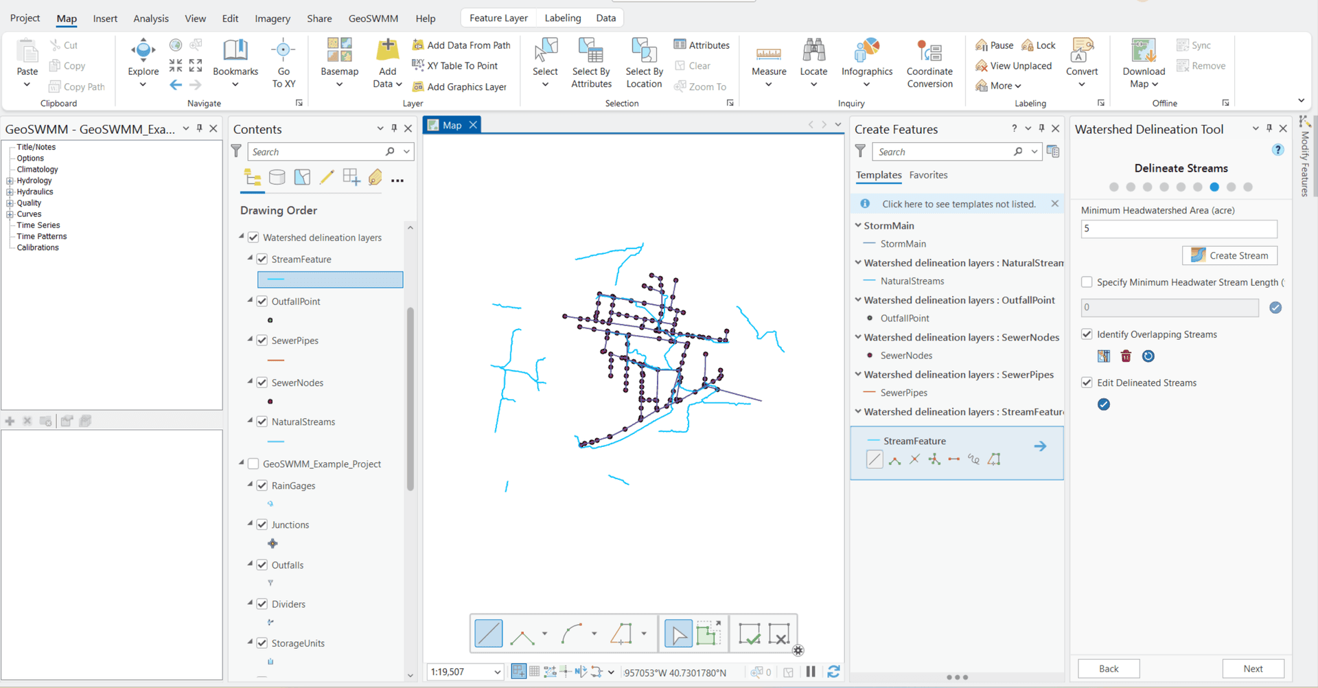 Figure 6.23 : Edit Delineated Stream