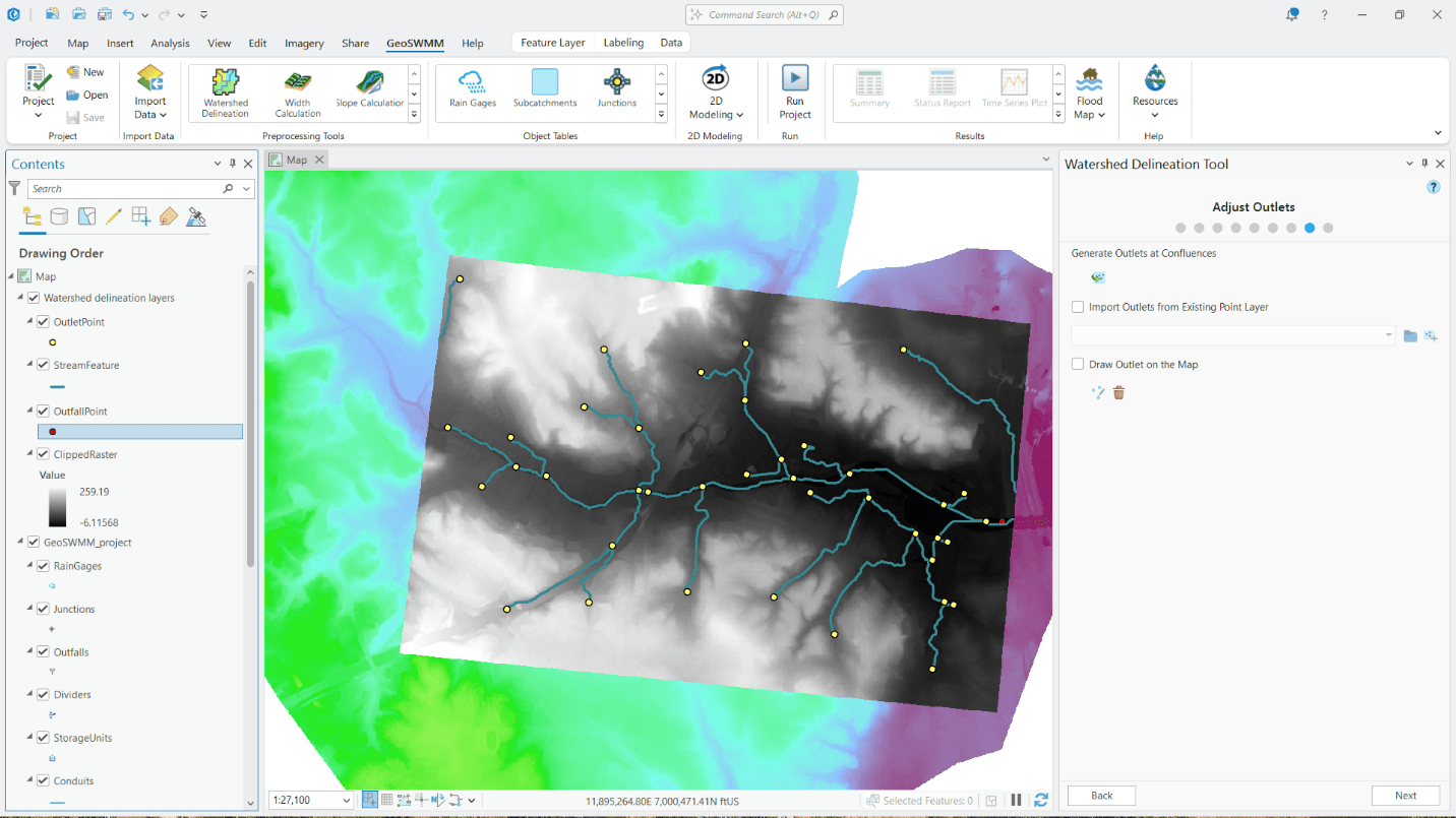 Figure 6.24 : Generated Outlets