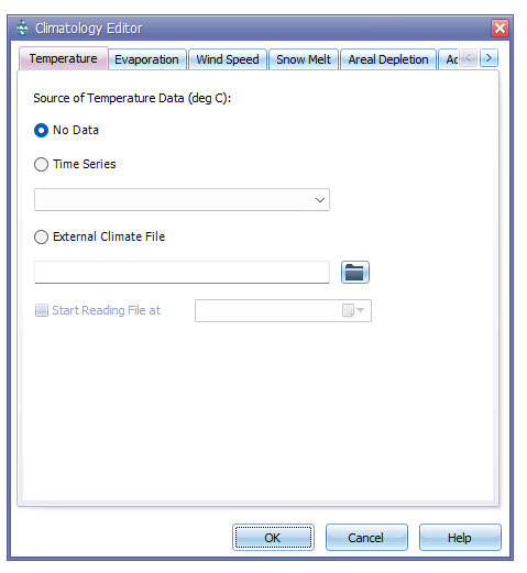 Figure 8.5 : Climatology Editor dialog box