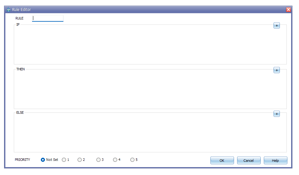 Figure 8.7 : Control Rule Editor window