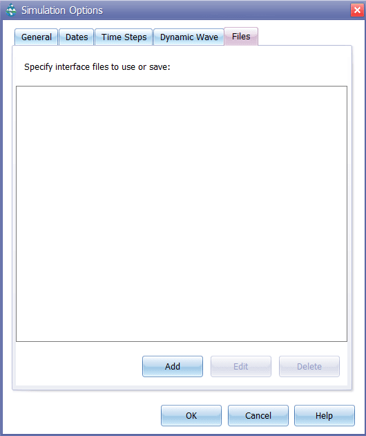 Figure 9.2 : Interface File setting option in Simulation Options menu