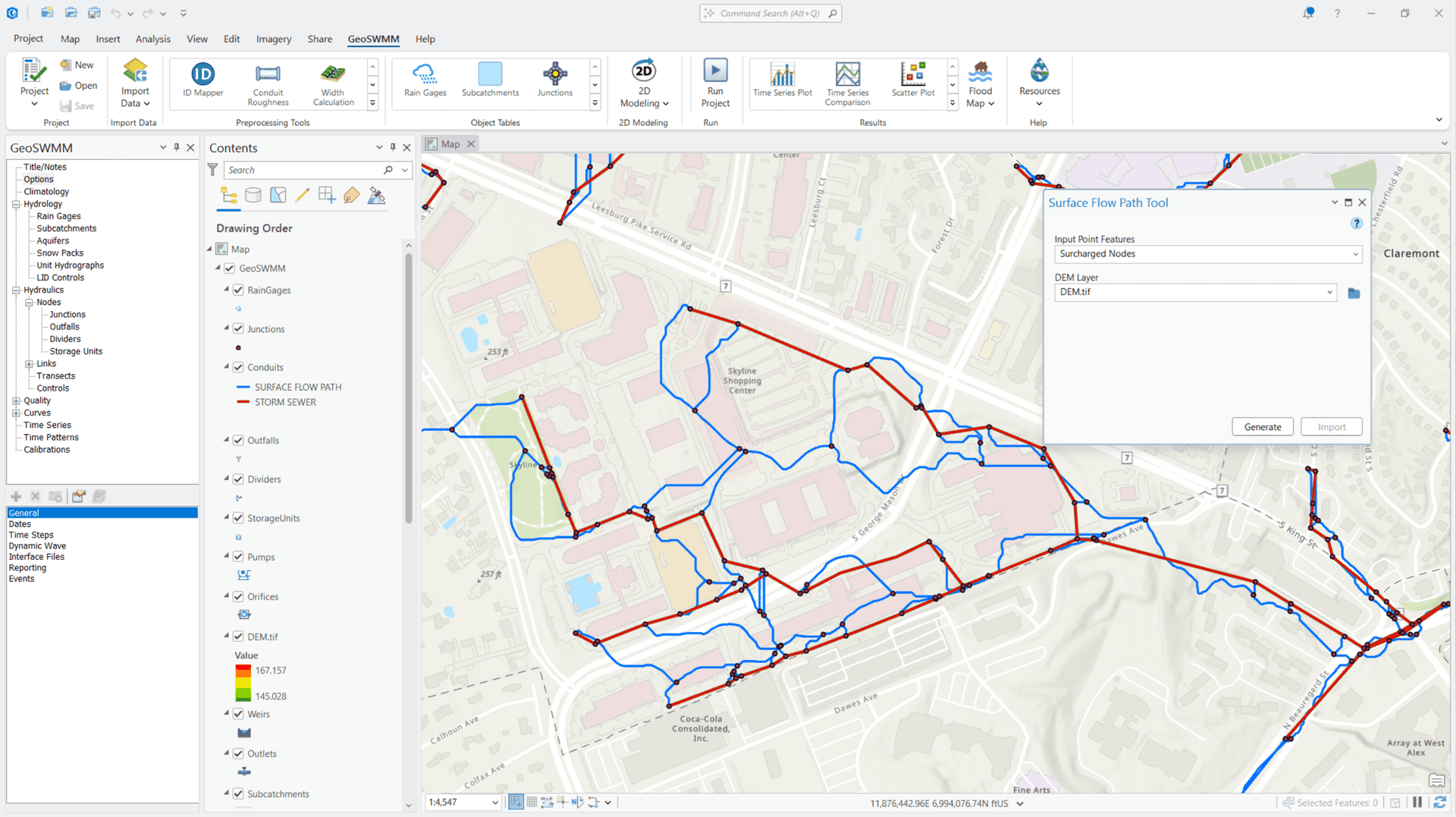 Release Note 5.3 - Image 4 - Modeling Dual Drainage Stormwater System