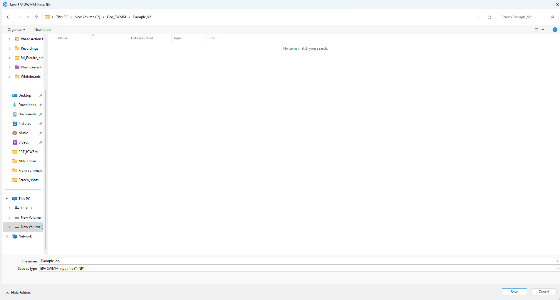 Fig 45: Model export dialog box