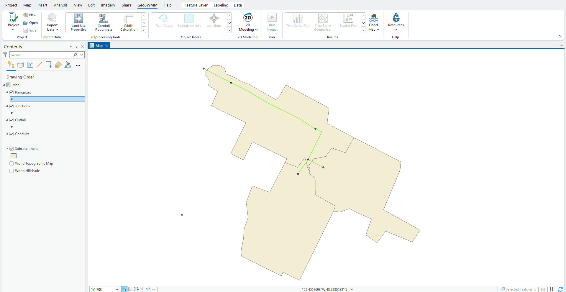 Fig 4: ArcGIS Pro project window