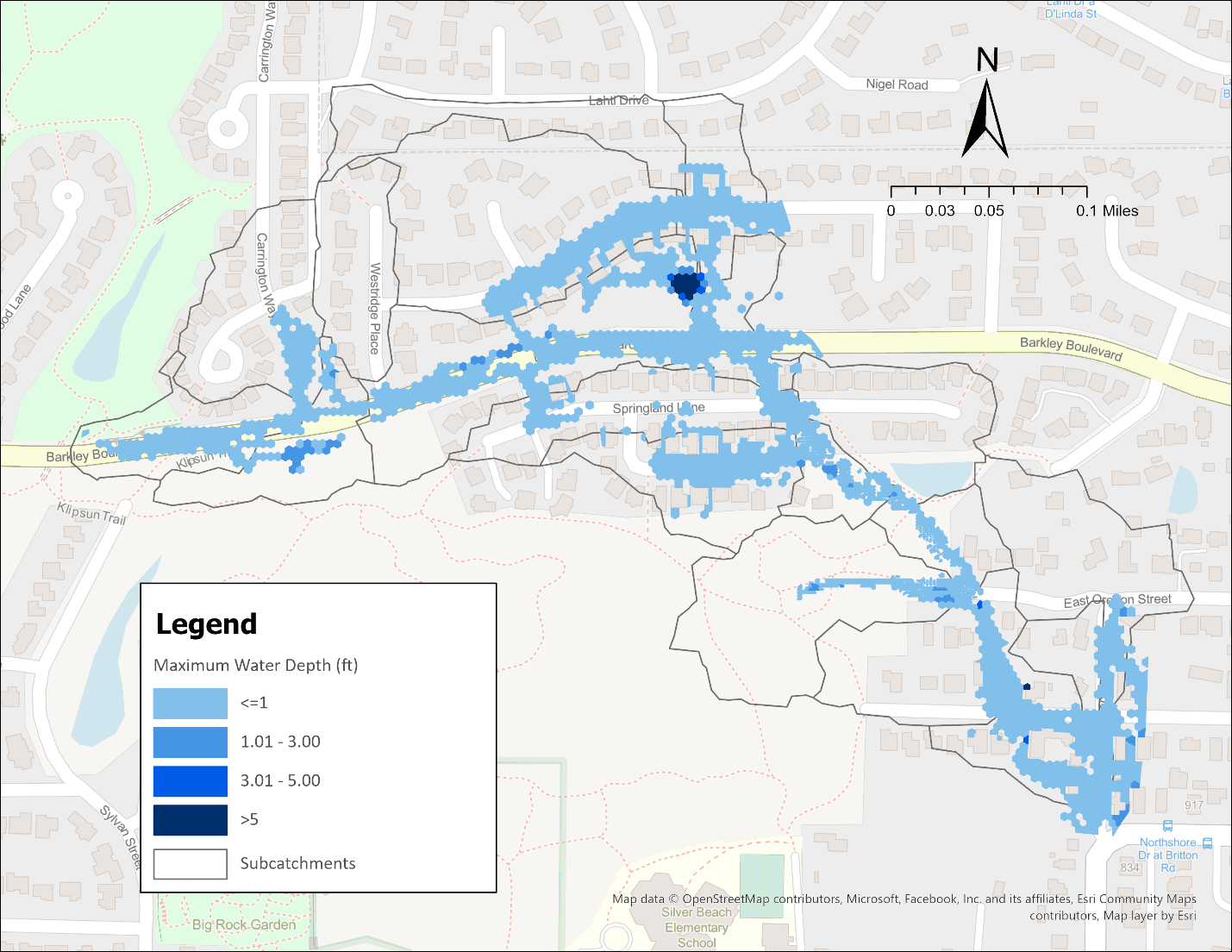 T10_Figure 2.8 : Maximum Flood Depth for 10-Year Return Period, 24-Hour Duration Rainfall.png