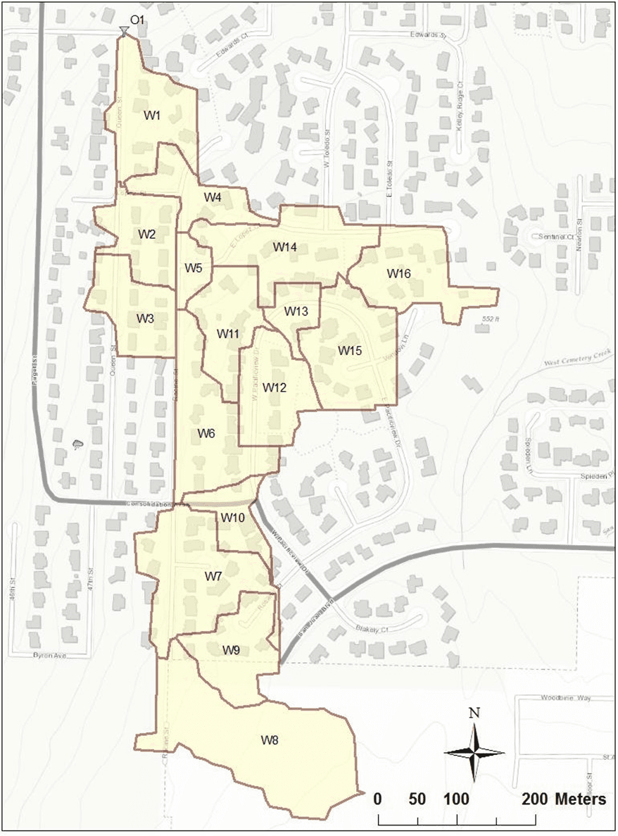 T1_Figure 2.2 Developed Site Divided into Subcatchments.png